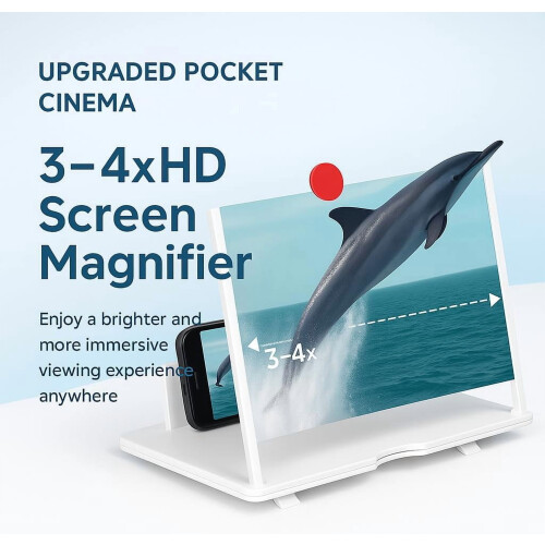 Tela de projeção de cinema de bolso dobrável de 10 a 18 polegadas HD 2