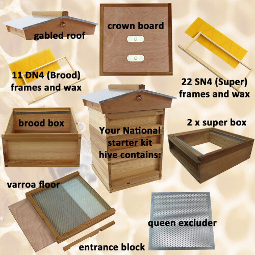 Actiasbee National Beehive Starter Kit Cedar Hive 2