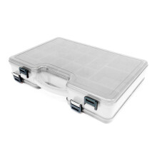 Plastic tackle box double-sided with removable dividers