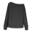 Dam enfärgad off-shoulder långärmad sweatshirt svart M 4