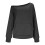 Dam enfärgad off-shoulder långärmad sweatshirt svart M 5
