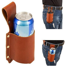 Beer Belt Beer Gift for Men PU Leather Beer Holster Bottle Holders Cool Beer Gifts for Beer Lovers/Drinkers Beer Accessories for Cowboy Gift