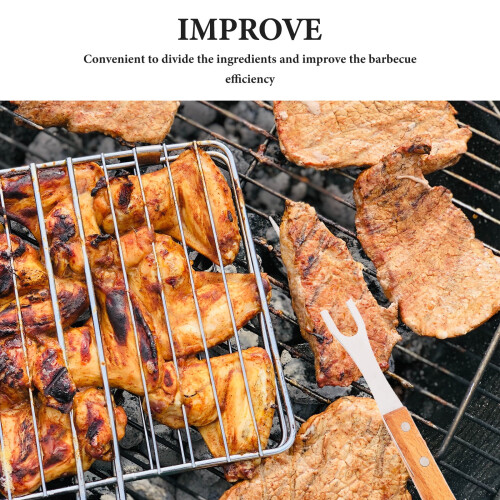 Πιρούνι BBQ από ανοξείδωτο ατσάλι με ξύλινη λαβή 2