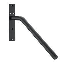 Barandilla de escalera para montaje en pared de acero aleado negro
