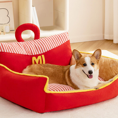 Removable Washable Pet Couch Sofa Bed 55x45x24cm Fabric Style 2