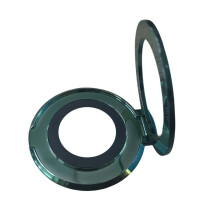 Magnetic Phone Ring Stand with Adhesive Back Rotating Grip Stand Metallic Green