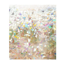 Frosted Window Film Privacy Glass Sticker 3D Decorative Cling UV Blocking Heat Control No Glue Reusable Bathroom Bedroom Office Decor