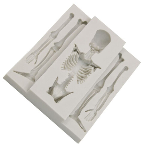 Skull Skeleton Choklad Silikonformar 3D Skeleton Bone Silikonform för Candy Cookie Making DIY Baking 1