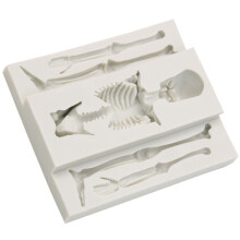 Moldes de Silicone de Esqueleto de Caveira para Chocolate Molde de Silicone de Osso de Esqueleto 3D para Fazer Biscoitos Doces DIY Bakning