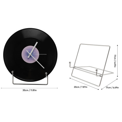 Retro 12in Record Wall Clock, ABS, Violet, Home & Cafe Decor 1