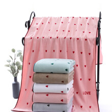 Valentinstag-Badetuch (71 x 140 cm) – Weich, saugfähig, farbecht, mit Liebesmotiven – Dekoration und Geschenkidee