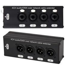 1 Par de Extensores de Cable de Rojo de Audio y DMX de 4 Canales, XLR de 3 Pines o 6,3 mm, Extensor de SeñAl de Rojo DMX512 Macho + Hembra