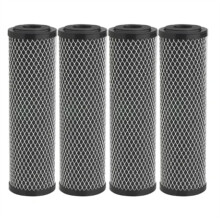 4St Kolvattenfilter 10-Tums Standard Kolomslagsfilter för Hela Huset och ErsäTtningsfilter för Smak och Lukt