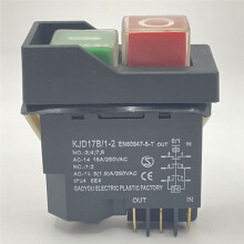 KJD17 6 Pins Electromagnetic Start Push Button Switches 15A AC250V IP55 Waterproof Equipment Safety