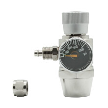 Akvarium CO2-Regulator 2000psi Tryckmätare för 6 mm Sugrör 5/8-18UNF