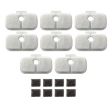 8Packs Replacement Filters for Dockstream Cat Water Fountain PLWF005 PLWF115, Filters for Ultra Quiet Pet Water Fountain