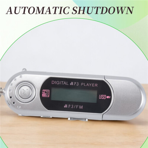 MP3 Player USB 2.0 Small Flash Drive Multilanguage LCD Music Player with 3.5mm Audio Jack Automatic Shutdown(A) 2