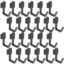 24St Pegboard Krokar J Form Pegboard Krok Peg Board Tool Organizer TillbehöR, Svart