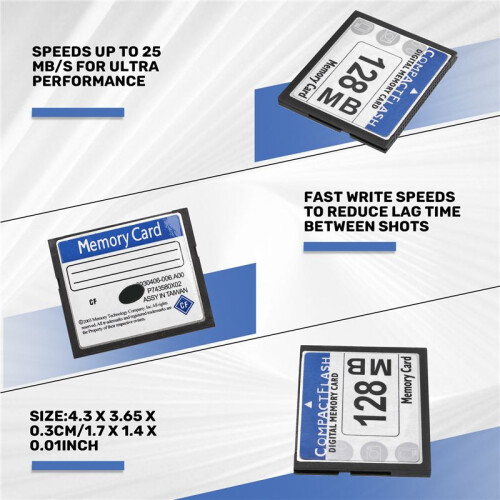 128MB Compact Flash Memory Card for Camera, Advertising Machine, Industrial Computer Card 2