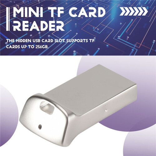 TF Card Reader USB Computer Card Reader TF Card Memory Reader Adapter with LED Indicator for Computer Car Audio 1