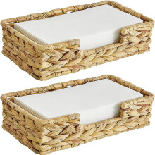 2 STUKS Badkamer Wegwerp Gastenhanddoek Houder Lang Zeegras Geweven Rotan Rieten Tafel Hand Gastendoek Mand Lade,L