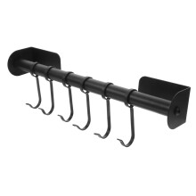 Kitchen Tool Wall Hook Black WallMounted Hanger For Kitchen Storage Rack Easy Install