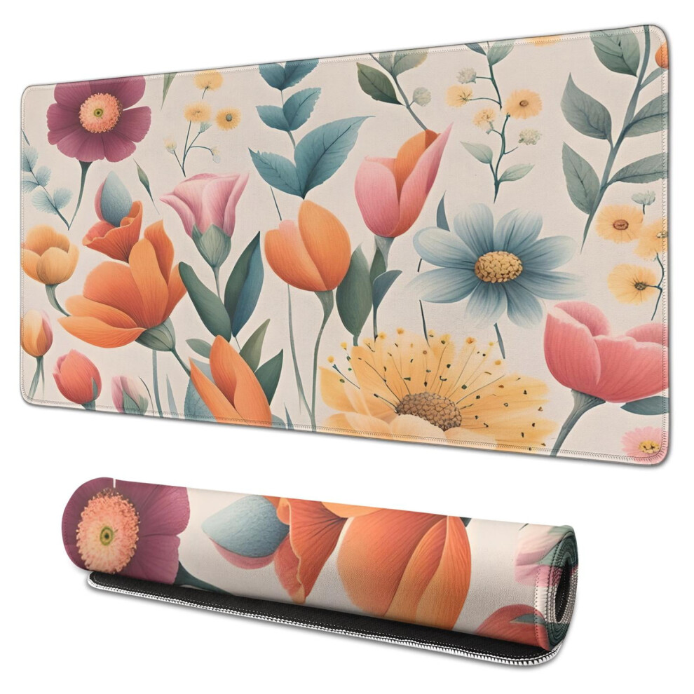 Large Cartoon Flower Gaming Mouse Pad 35.4X15.7in 9450273226279