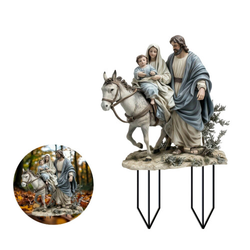 Nativity Scene Ground Ornament Set Religious Christmas 1