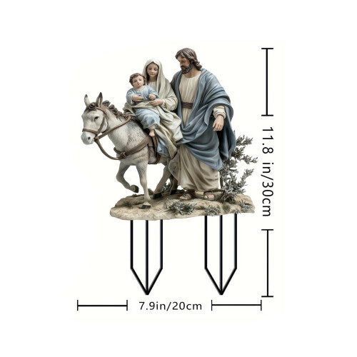 Nativity Scene Ground Ornament Set Religious Christmas 2