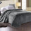 Waffle Jacquard Throw Blanket Dark Grey 90 x 66 in 3