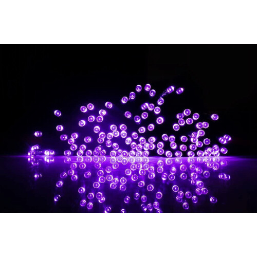 Συσκευασία 2 τεμαχίων 72ft Μωβ Ηλιακά Φώτα Halloween, 400LED, Αδιάβροχα, 8 Λειτουργίες, για 1