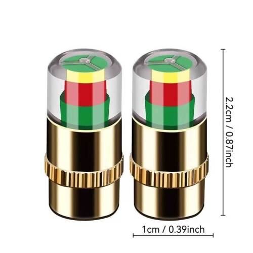 TPMS Valve Caps Gold Metal 4-Piece 2