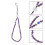 Handy-Anhänger aus violettem Stein mit Amethystperlen (1 Stück) 1