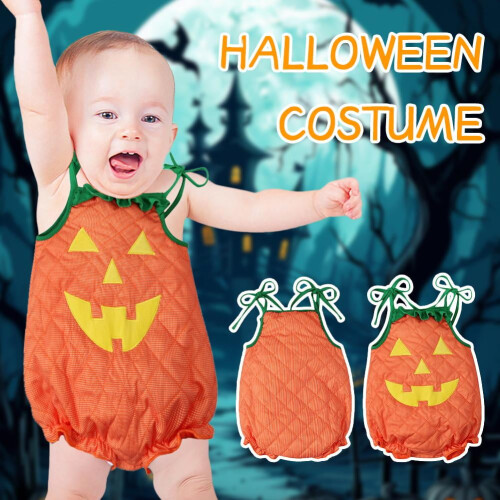 Στολή για το Halloween για μωρά αγόρια - Αμάνικο κορμάκι κολοκύθας για νήπια με 1