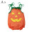 Στολή για το Halloween για μωρά αγόρια - Αμάνικο κορμάκι κολοκύθας για νήπια με 5