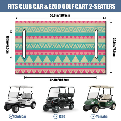 Capa de assento para carrinho de golfe EZGO em microfibra, 130 x 79 cm (51 x 31 polegadas) 2