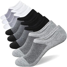 Unsichtbare Socken für Herren, 6er/8er-Pack, dünne Baumwolle, niedrig geschnitten, rutschfest, für Loafer, Ballerinas und Sneaker, Größen