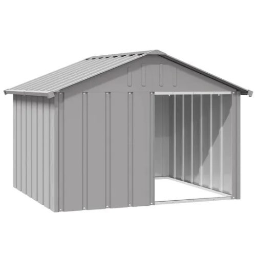 (grey) vidaXL Dog House Kennel Anthracite/Grey 116.5x103x81.5 cm/116.5x153x81.5 cm