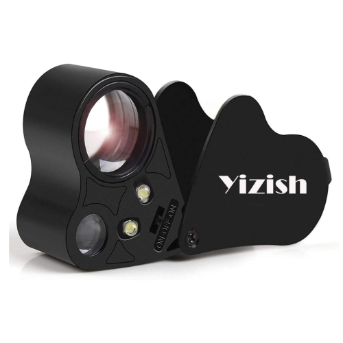 Μεγεθυντικός φακός χειρός Loupe30X60X με φώτα LED UV, εργαλείο κοσμηματοπώλη για