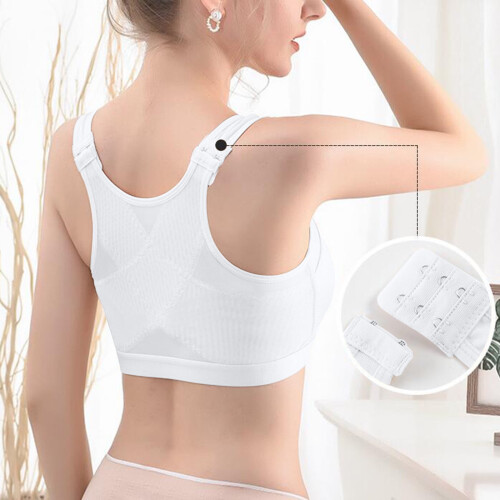 Elabch Σουτιέν Plus Size με Ασύρματο Κούμπωμα μπροστά, Πλήρης Κάλυψη & Υποστήριξη Πλάτης, 2