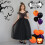 Παιδικό φόρεμα ρόλων για το Halloween με σχέδιο πριγκίπισσας και πέταλα, αμάνικο, 3