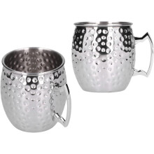 Κούπα Moscow Mule από σφυρήλατο χαλκό 550ml, συσκευασία των 2