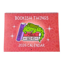 Calendario da parete a tema libri 2026 – 12 illustrazioni