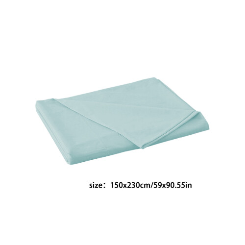 Fiber Bed Sheets 59x90.55Inch Super Soft Summer Cooling Lightweight Solid Color Ease Skin Friendly Machine Washable Sheets 2