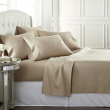 Ensemble de draps pour lit California King, idéal pour les personnes qui ont chaud la nuit, 6 pièces en microfibre rafraîchissante avec 4 taies