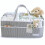 Baby Diaper Caddy Organizer Tote Gray Mint 1