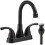 Bathroom Sink Faucet Matte Black 4 Inch 2-Handle with 1