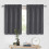 Cortinas Blackout Cinza Escuro 52x36 polegadas, 2 Painéis, com Bolso para Varão 1