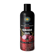 AYURVEDASHREE Röd Lök Hårolja med Svart Frö, Argan-, Sandelträ- och Rosolja - Organisk - 200 M