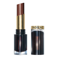 REVLON Super Lustrous Glass Shine Lipstick, Flawless Moisturizing Lip Color with Aloe, Hyaluronic Acid and Rose Quartz, Chocolate Luster (010), 0.15 o
